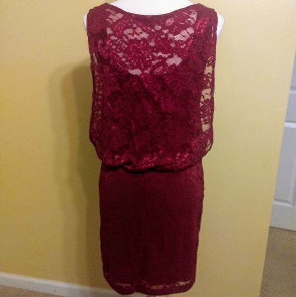 Bisou 🍷 lace stretch sleeveless dress sz 8 *2 - Picture 2 of 7